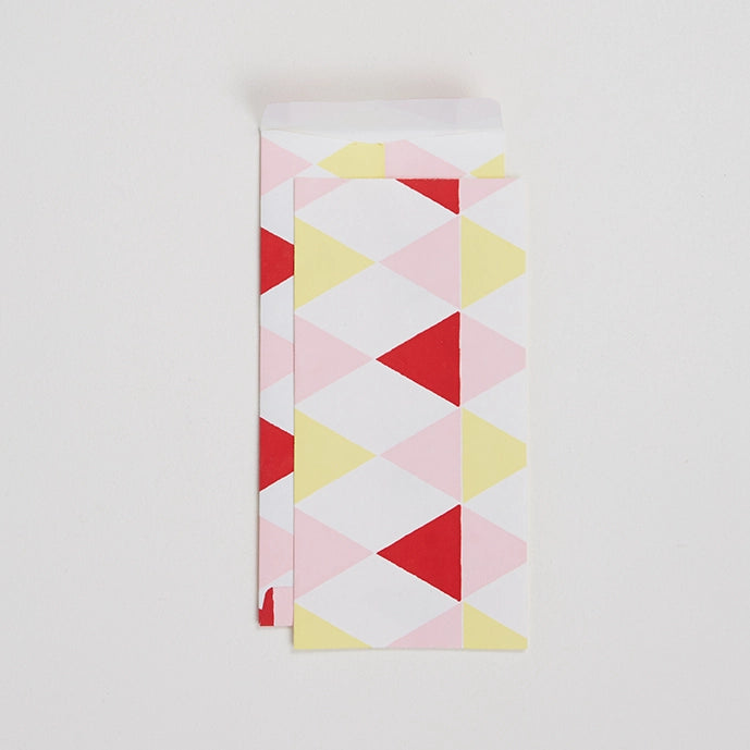 Large Envelope and Notecard Set / Pierrot Red Mix