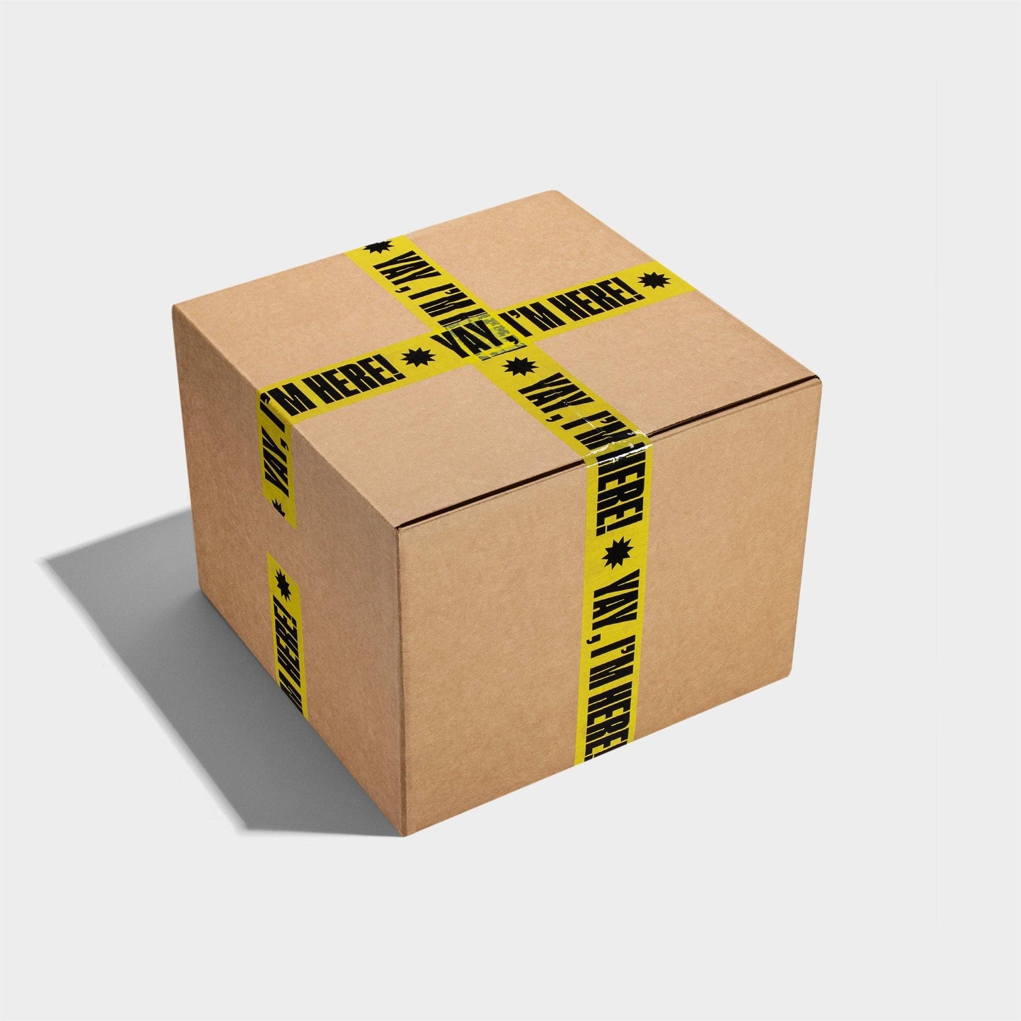 Yay, I'm Here! Shipping Tape - Yellow/Black