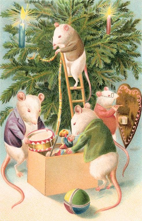 Mouse Christmas Postcard