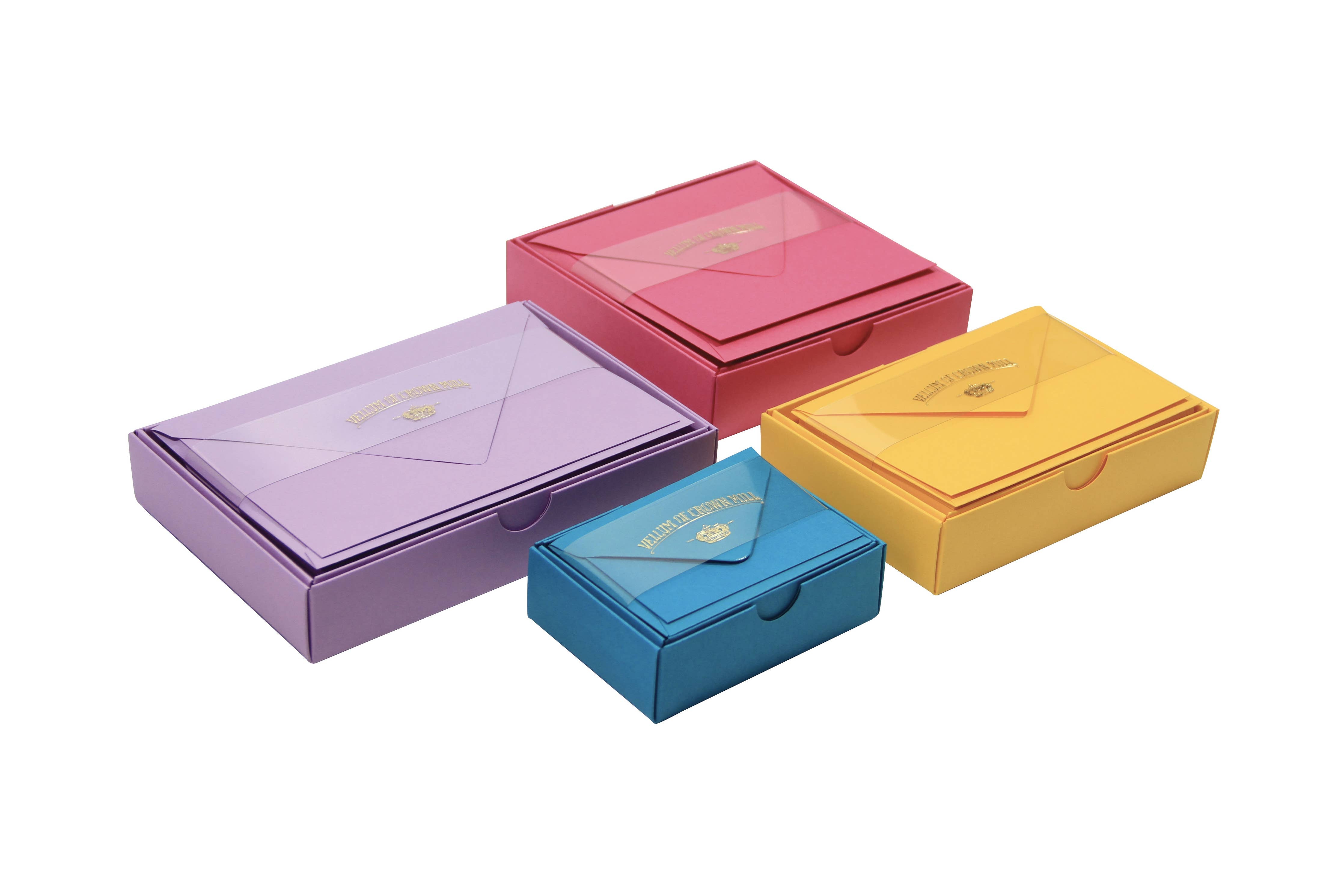 Original Crown Mill Color Vellum Small Note Card Box