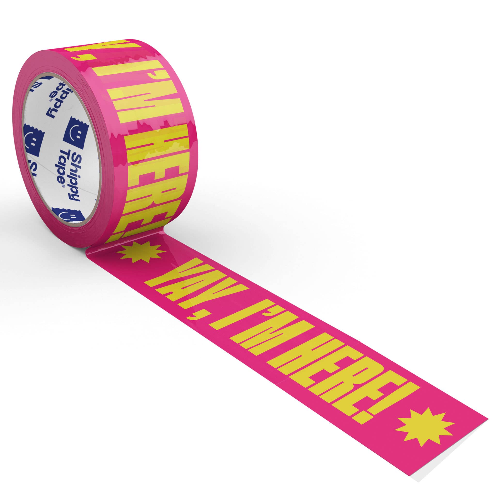 Yay, I'm Here! Shipping Tape - Pink/Yellow