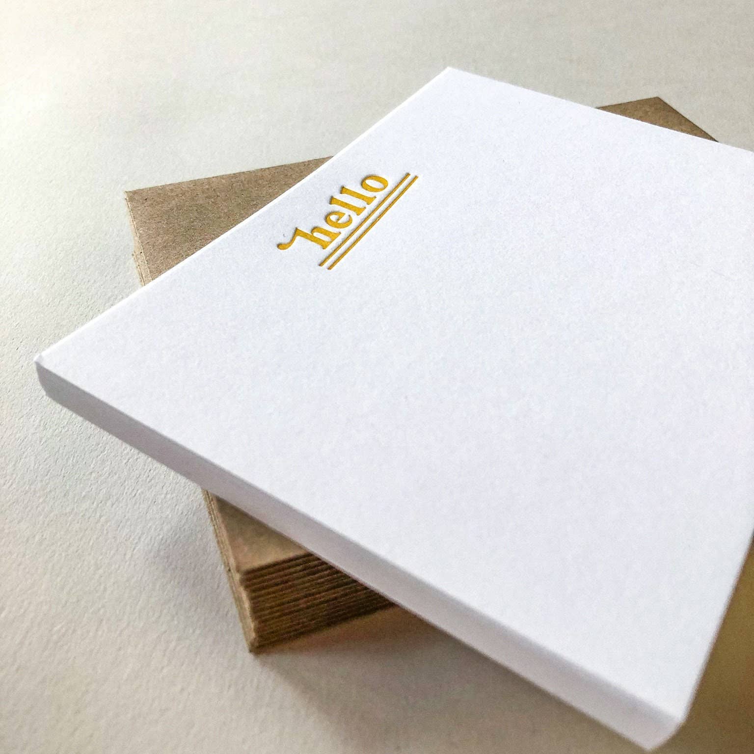 Hello Letterpress Notecard Set