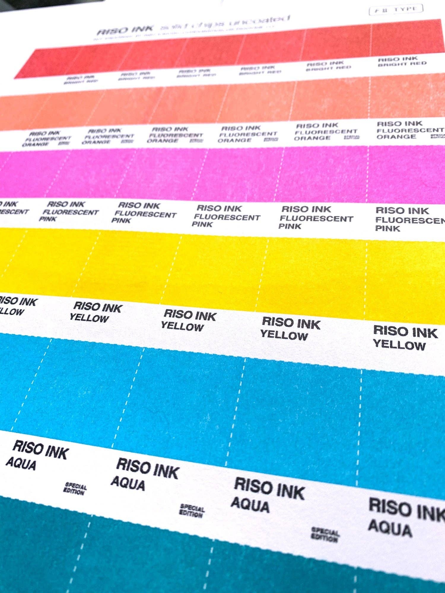 RISO Color Swatches Art Print
