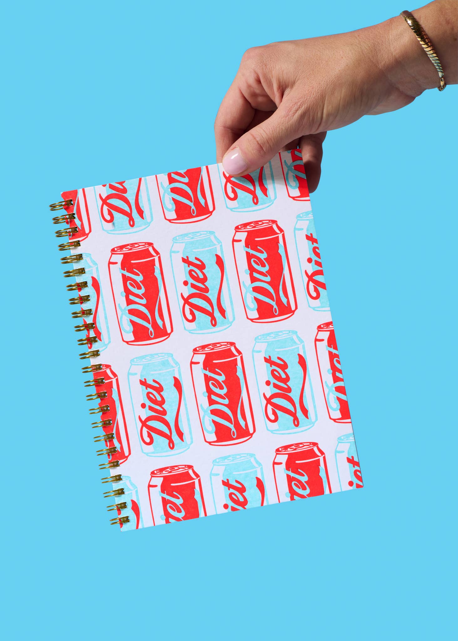 Letterpress A5 Spiral Notebook / Diet Soda