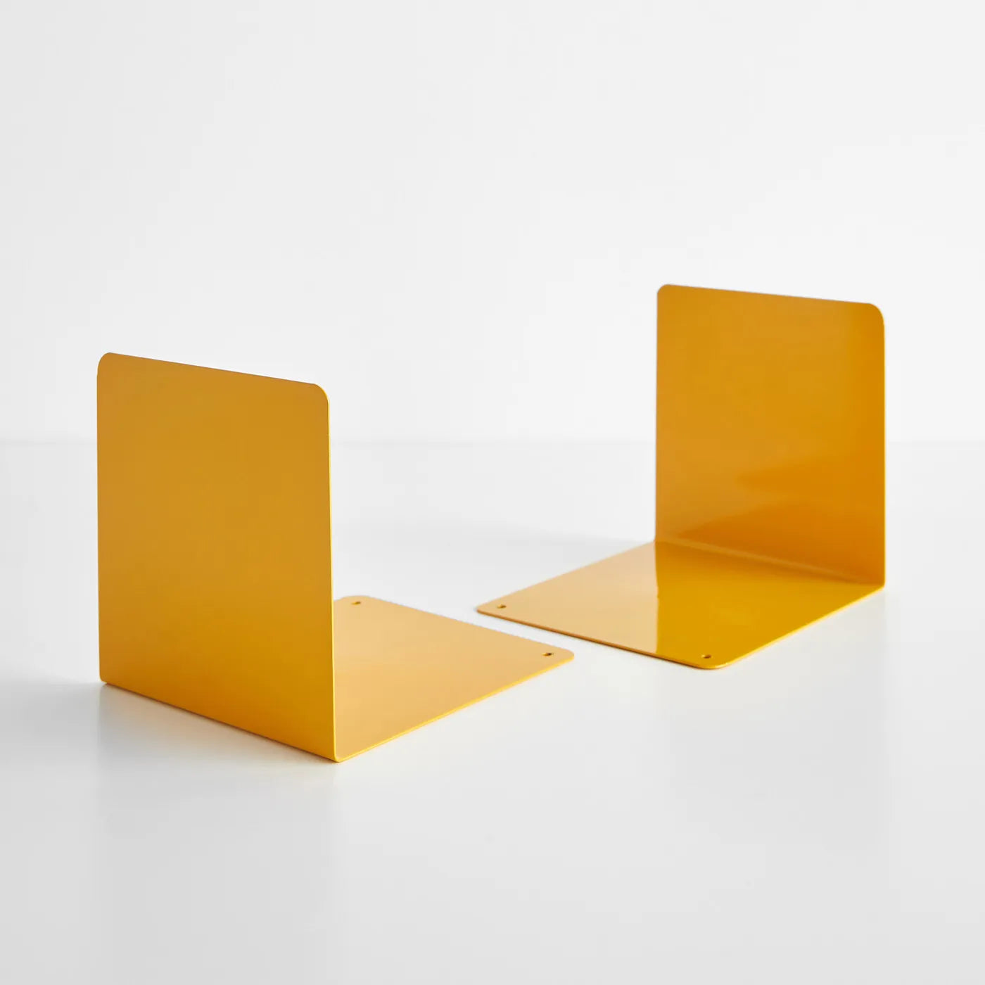 Steel Italian Bookends / Yellow
