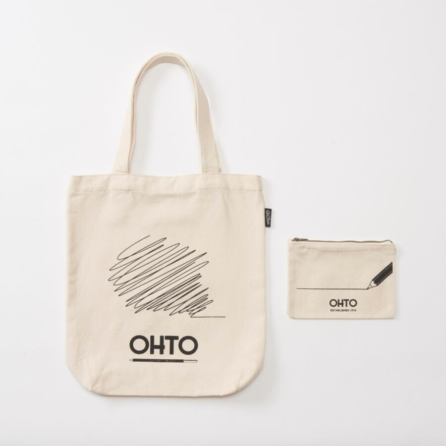 Old Resta 2-in-1 Japanese Stationery Themed Tote Bag - OHTO