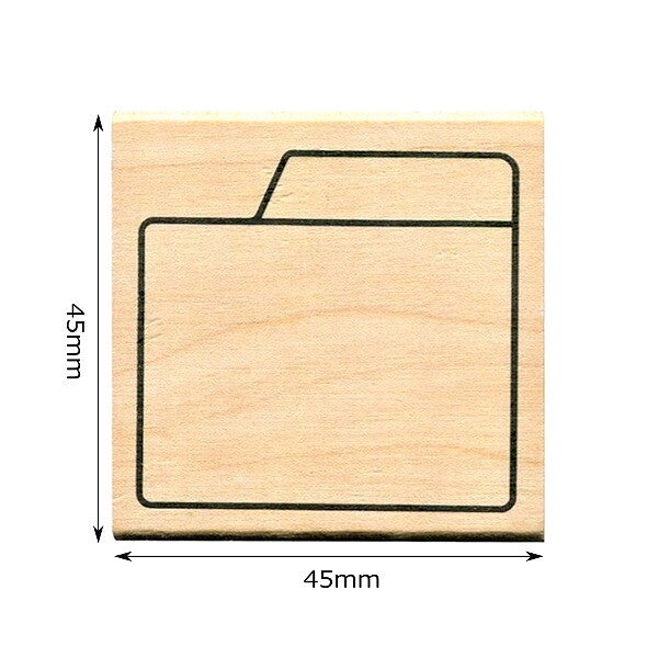 File Folder Rubber Stamp