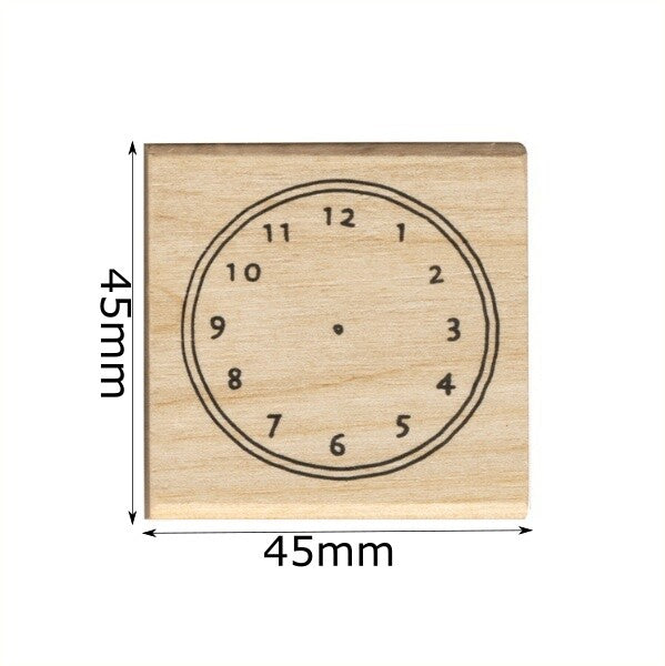 Clock Rubber Stamp