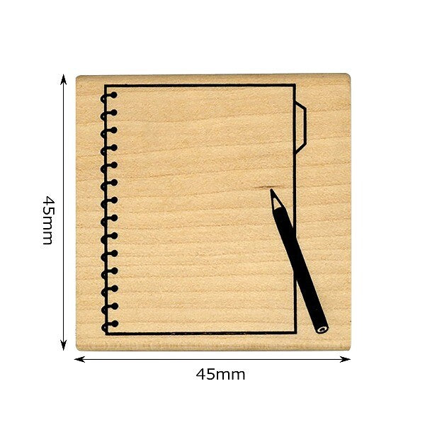 Memo and Pen Rubber Stamp