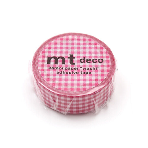 MT Washi Tape / Pink Gingham Check
