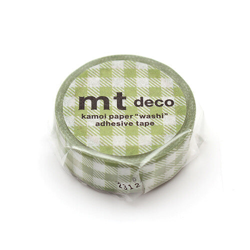 MT Washi Tape / Moss Gingham Check