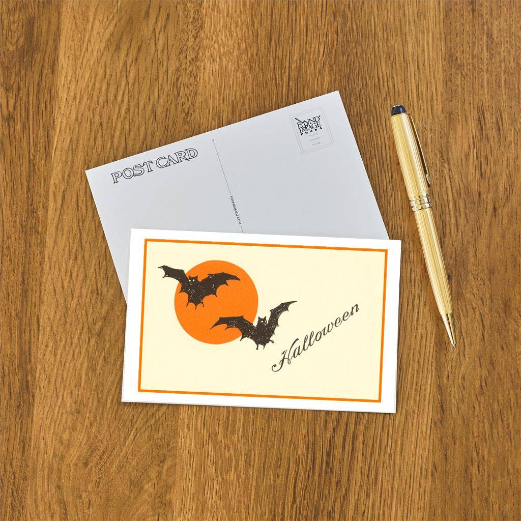 Bats Halloween Postcard