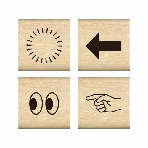 Watch Here Mini Rubber Stamp Set