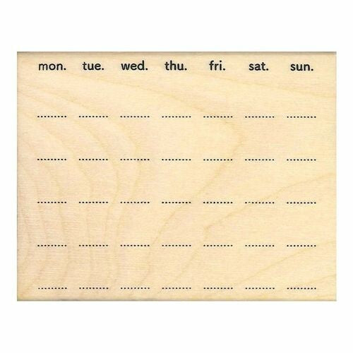 Monthly List Rubber Stamp