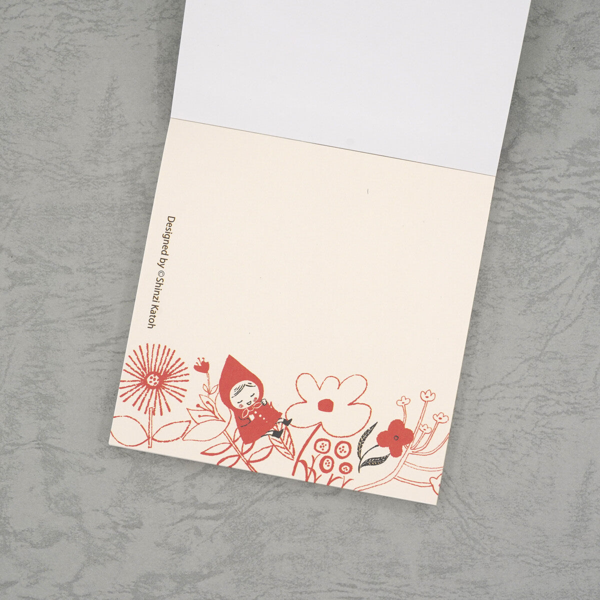 Shinzi Katoh Block Memo Pad / Red Riding Hood / "A Little Rest"