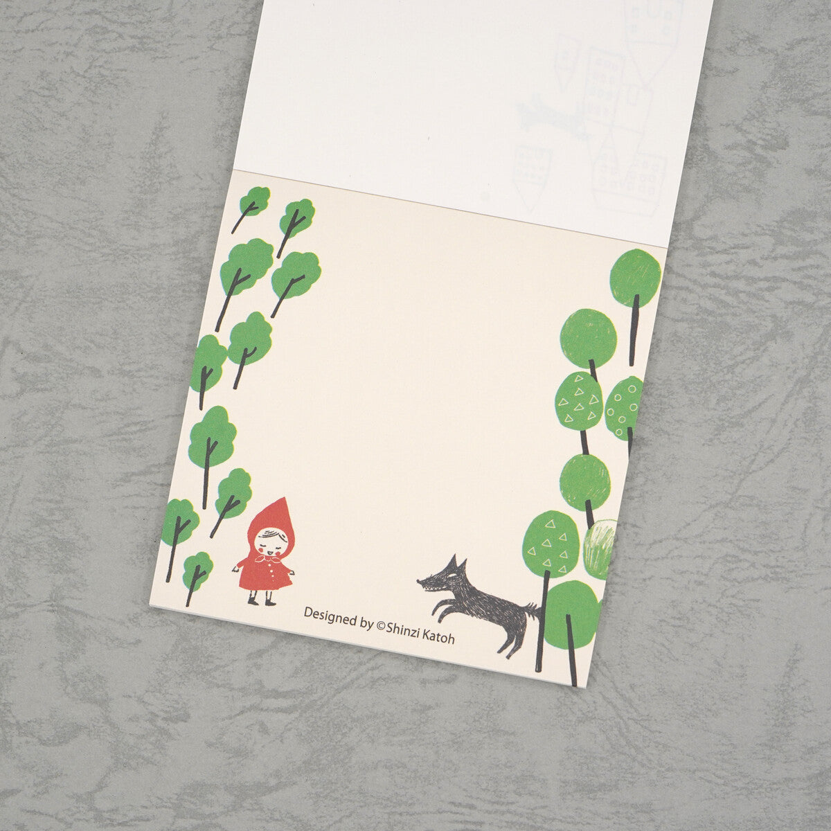 Shinzi Katoh Block Memo Pad / Red Riding Hood / "A Little Rest"