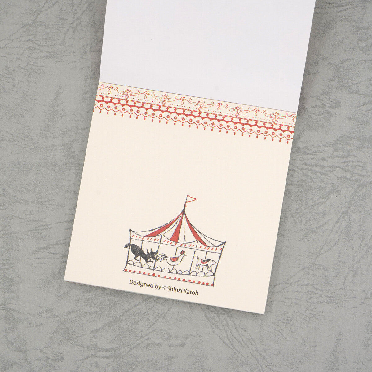 Shinzi Katoh Block Memo Pad / Red Riding Hood / "Merry Go Round"