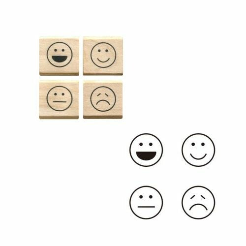 Faces Mini Rubber Stamp Set