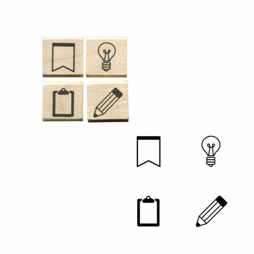 Bright Ideas Mini Rubber Stamp Set
