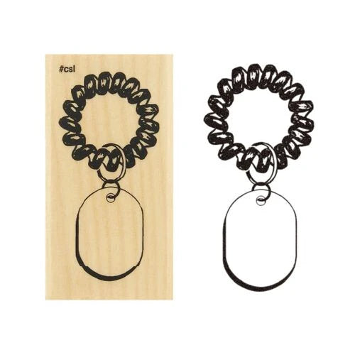 Locker Key Ring Rubber Stamp