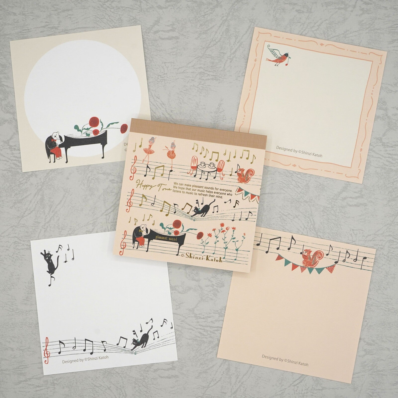 Shinzi Katoh Block Memo Pad / Happy Tone / Kanon