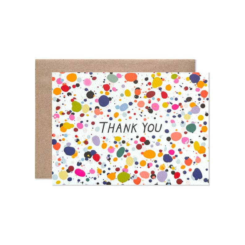 Thank You Splatter Cards / Boxed Set Of 8