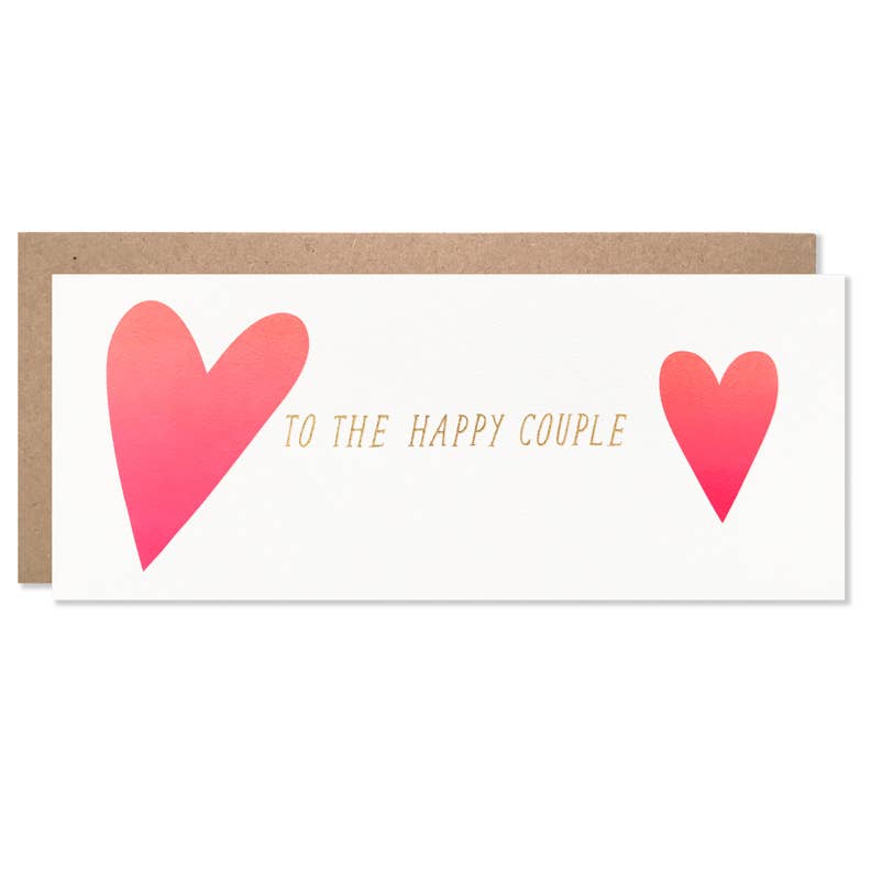 To The Happy Couple Hearts Card