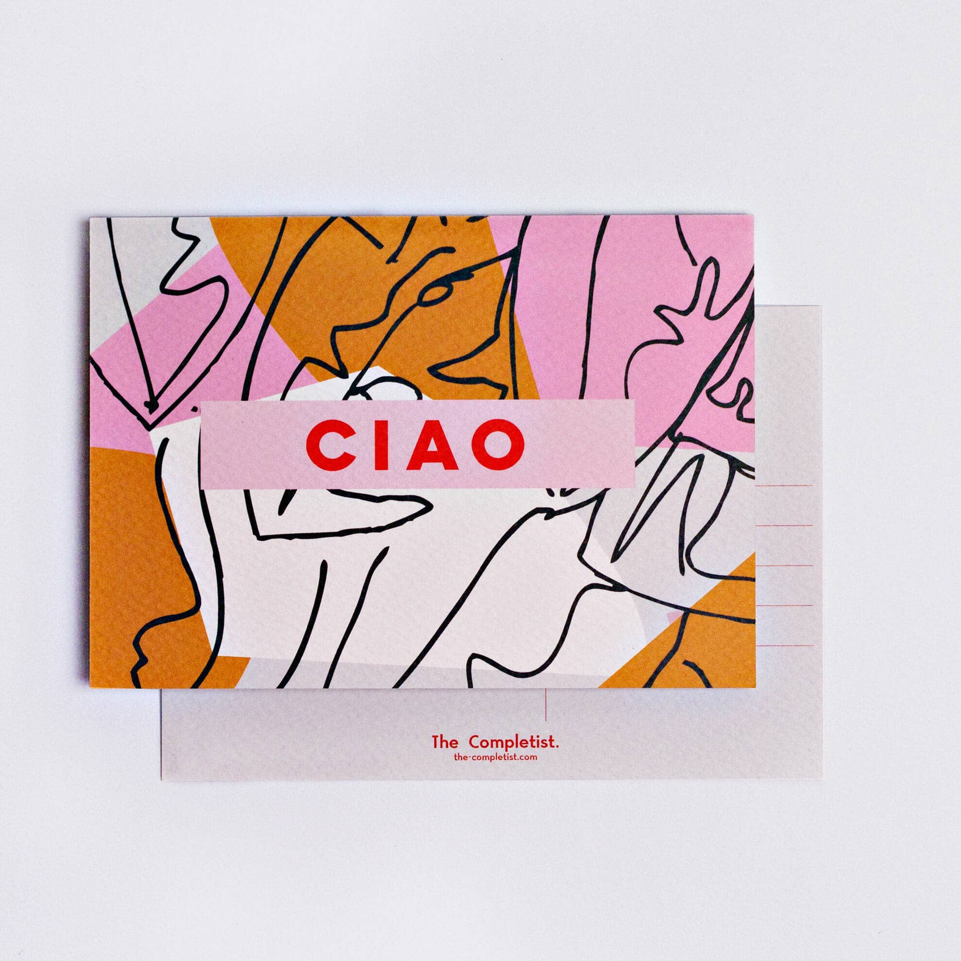 Pink Mustard Ciao Postcard