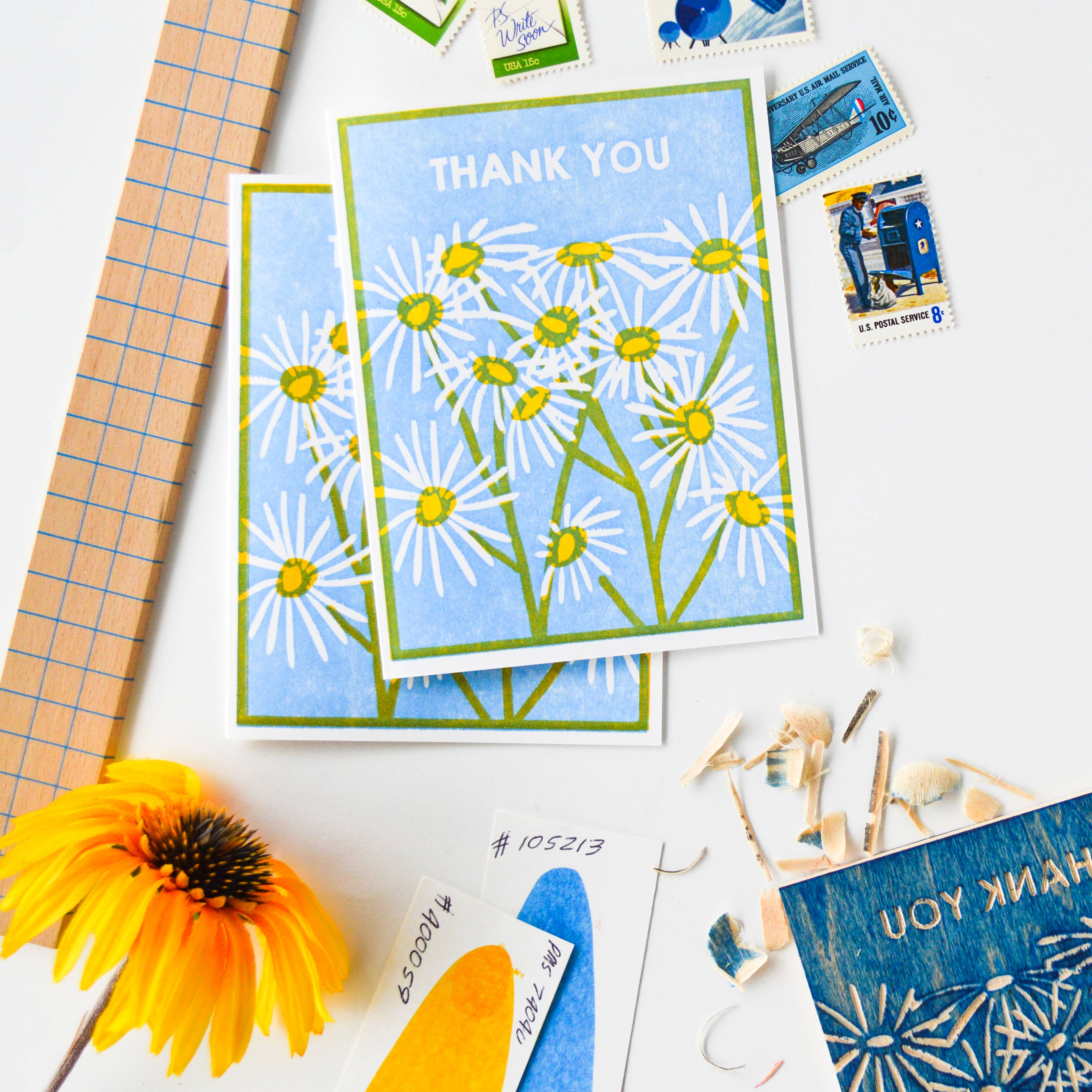 Daisies Thank You Card -Boxed Set of 6