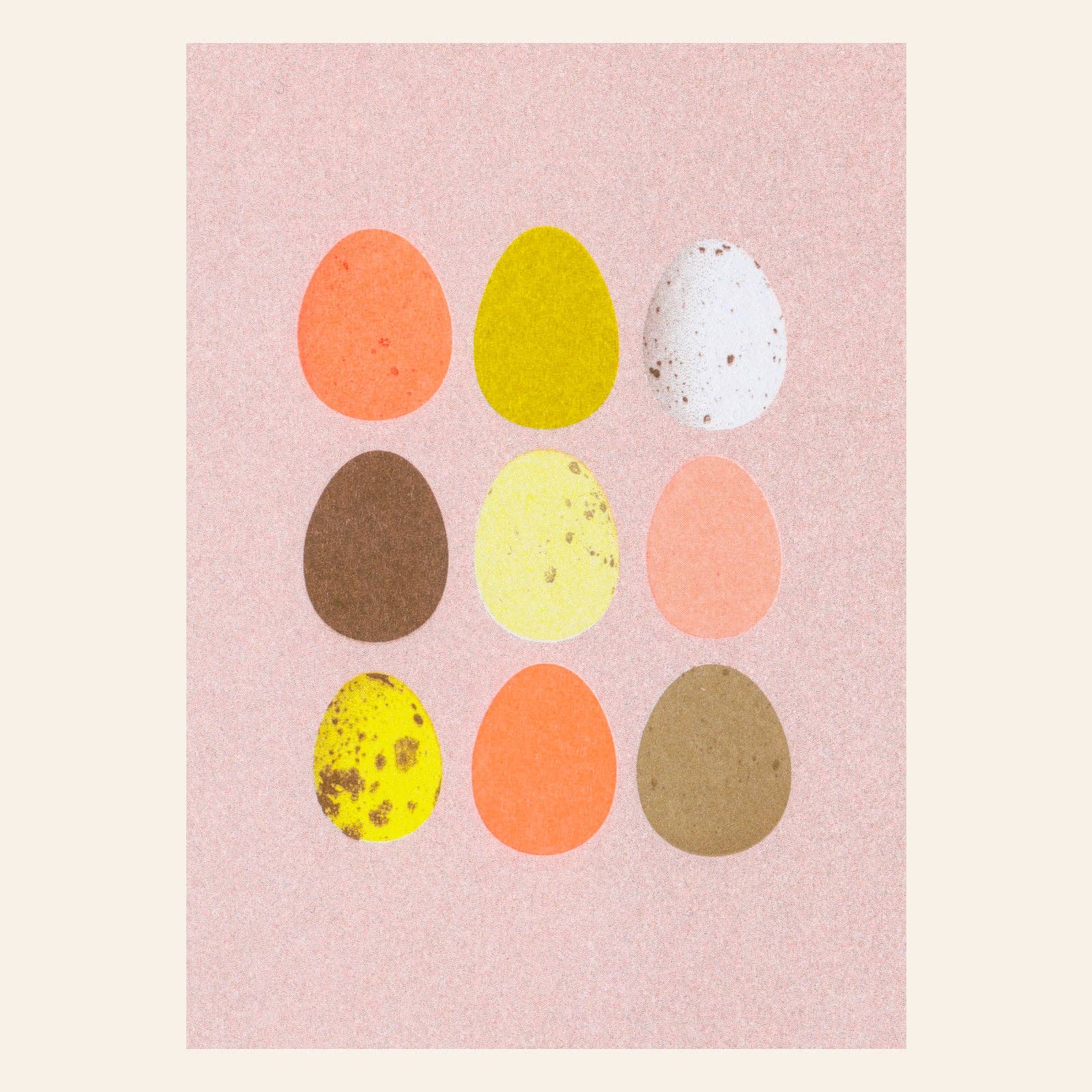Eggs Neon Postcard