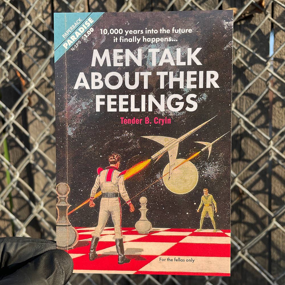 Men Talk About Their Feelings Postcard