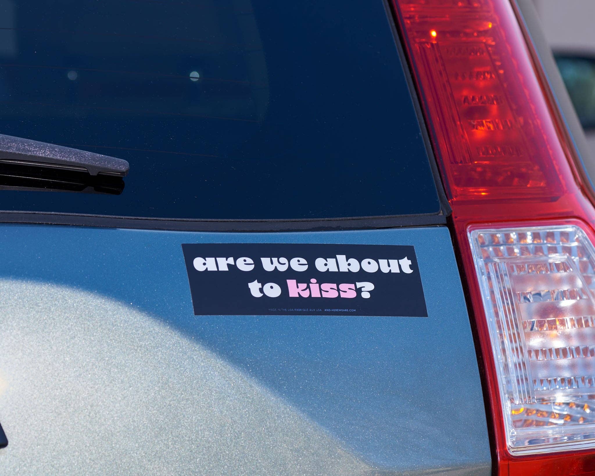 About to Kiss Bumper Sticker