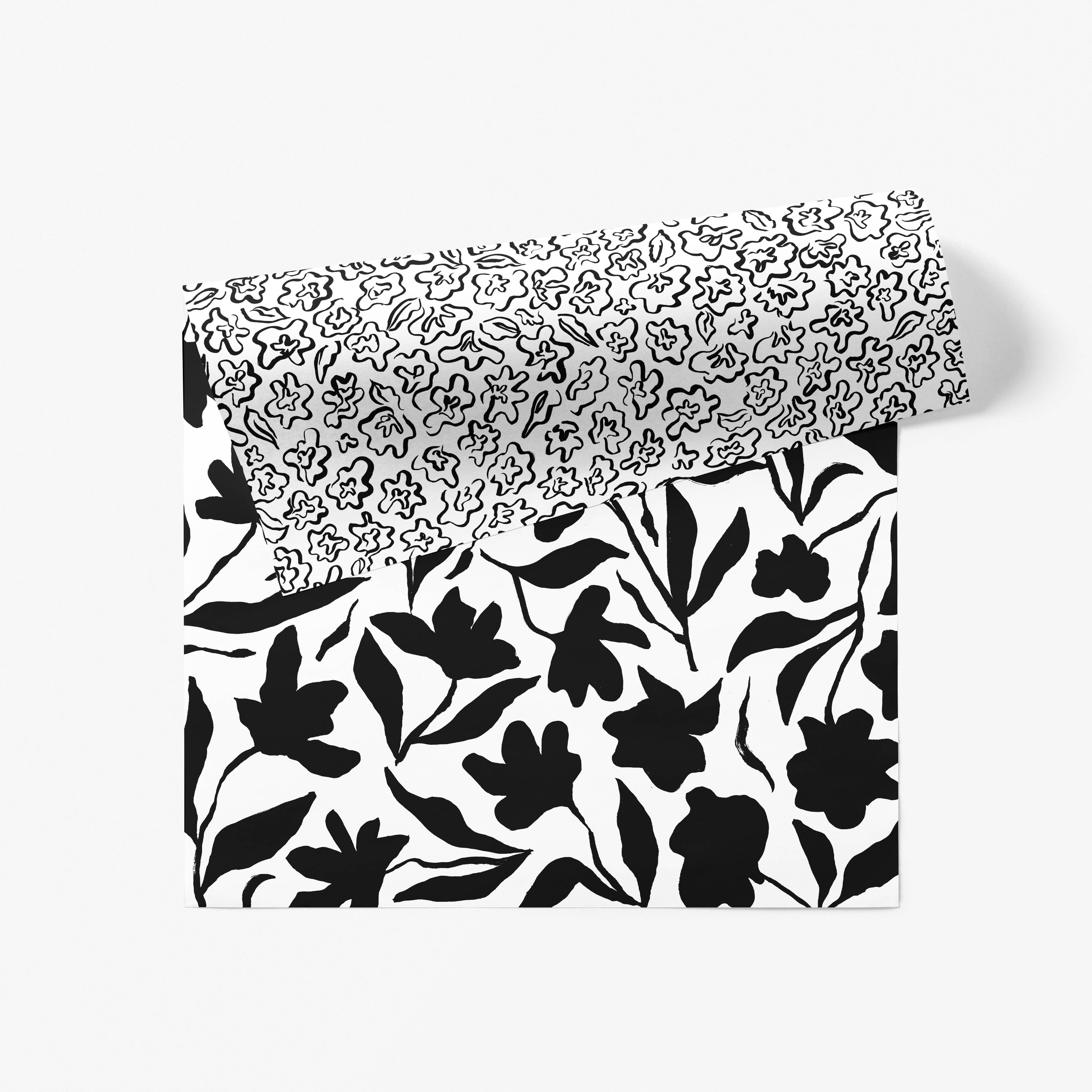 Fleur Gift Wrap - B&W