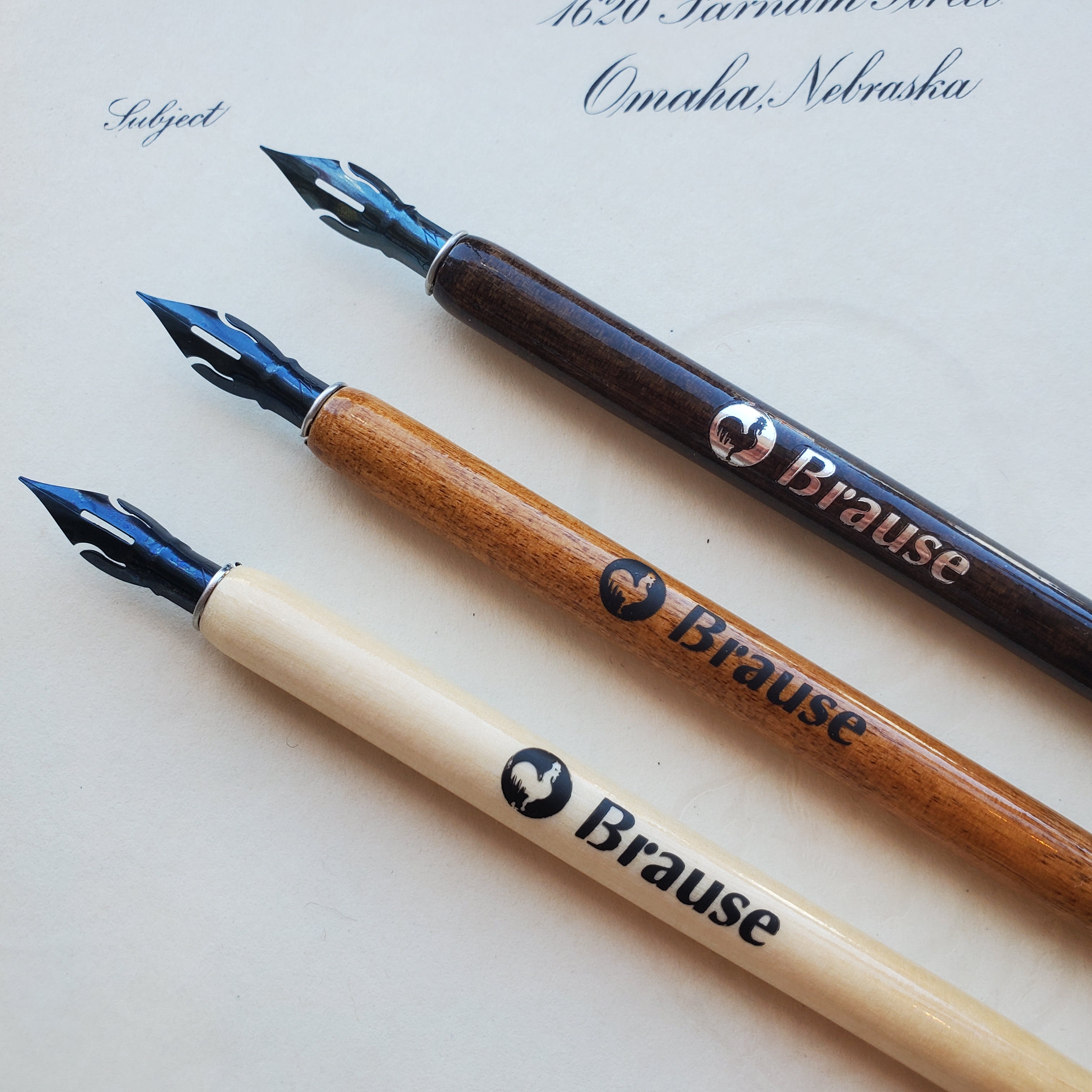 Brause Natural Wood Nib and Holder