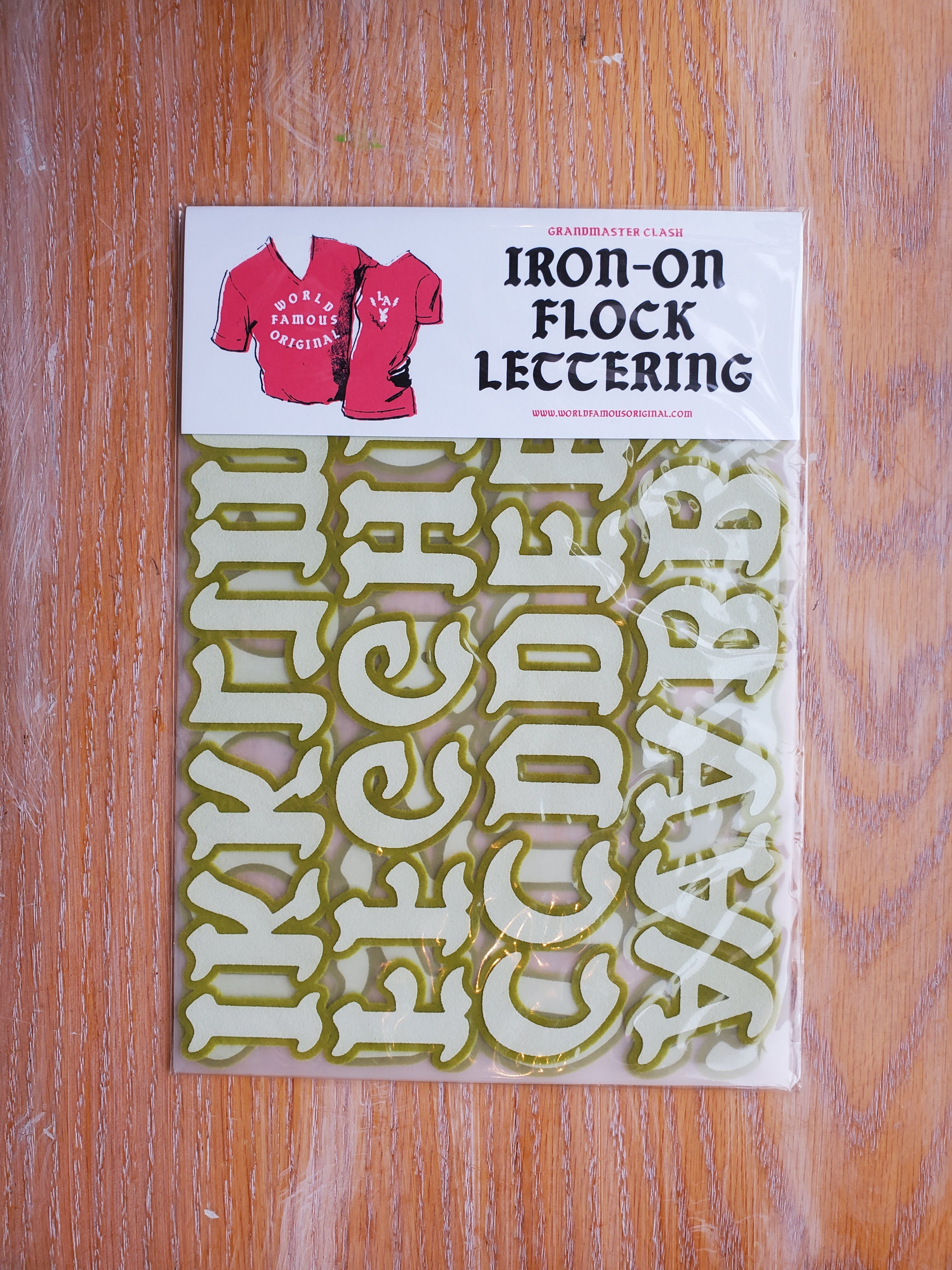 Iron-on Flocked Letter Set - Grandmaster Clash