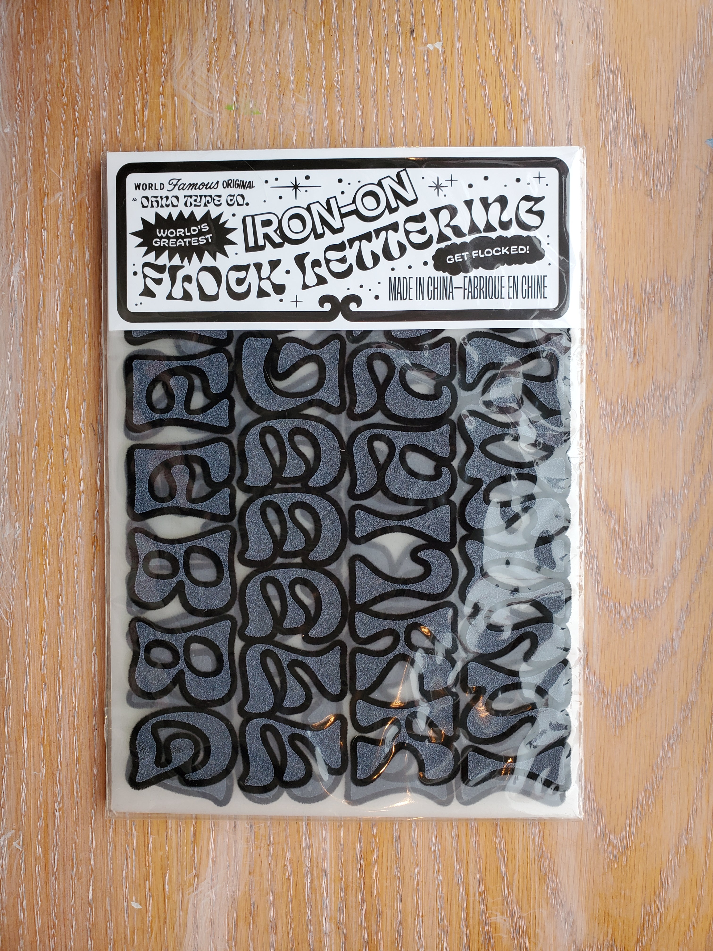 Iron-On Flocked Lettering by OHNO TYPE CO.
