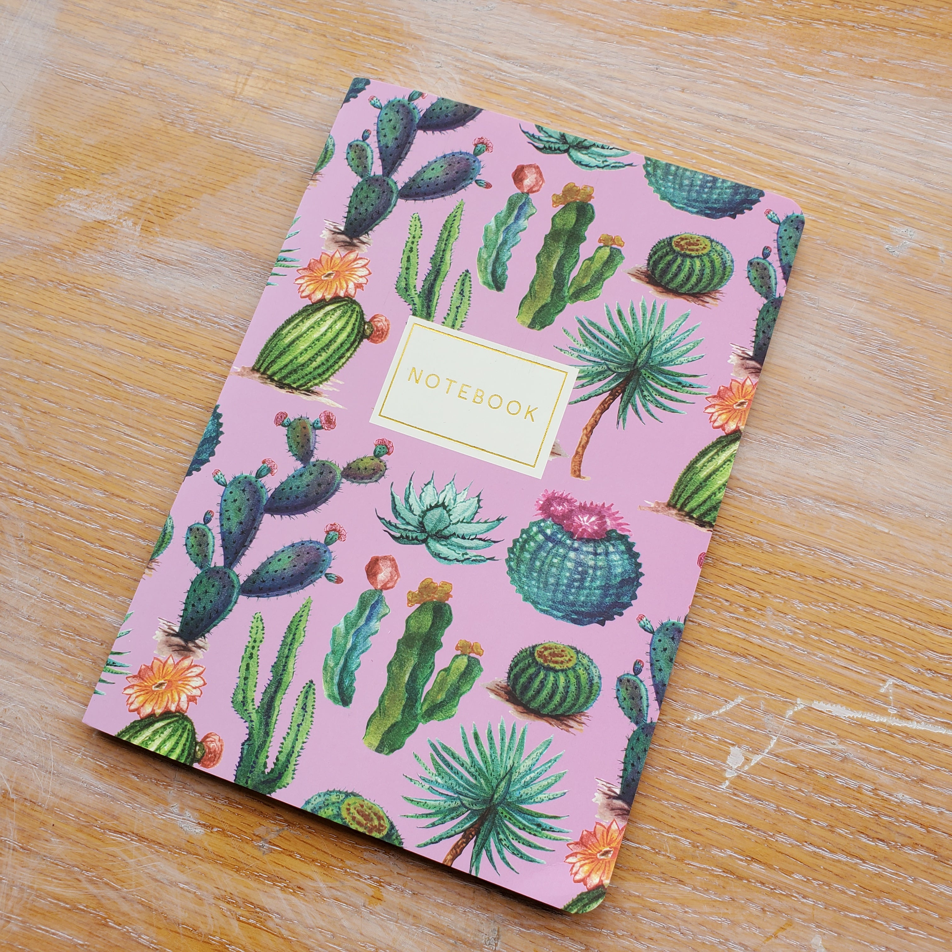 Cactus on Rose Notebook