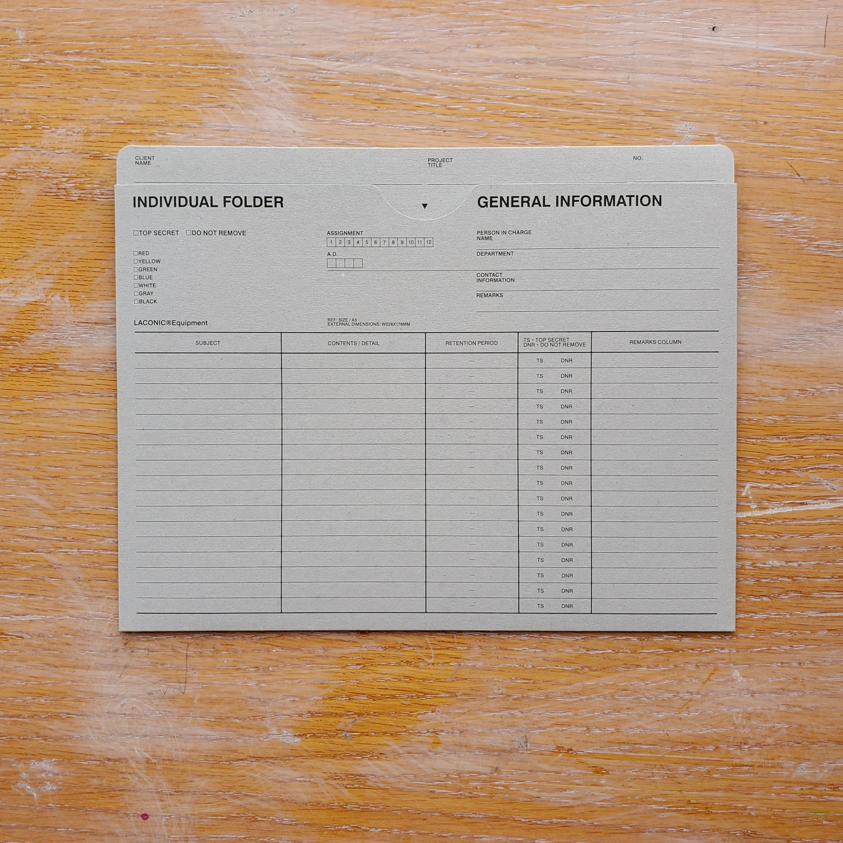 A5 Laconic Paper Folder