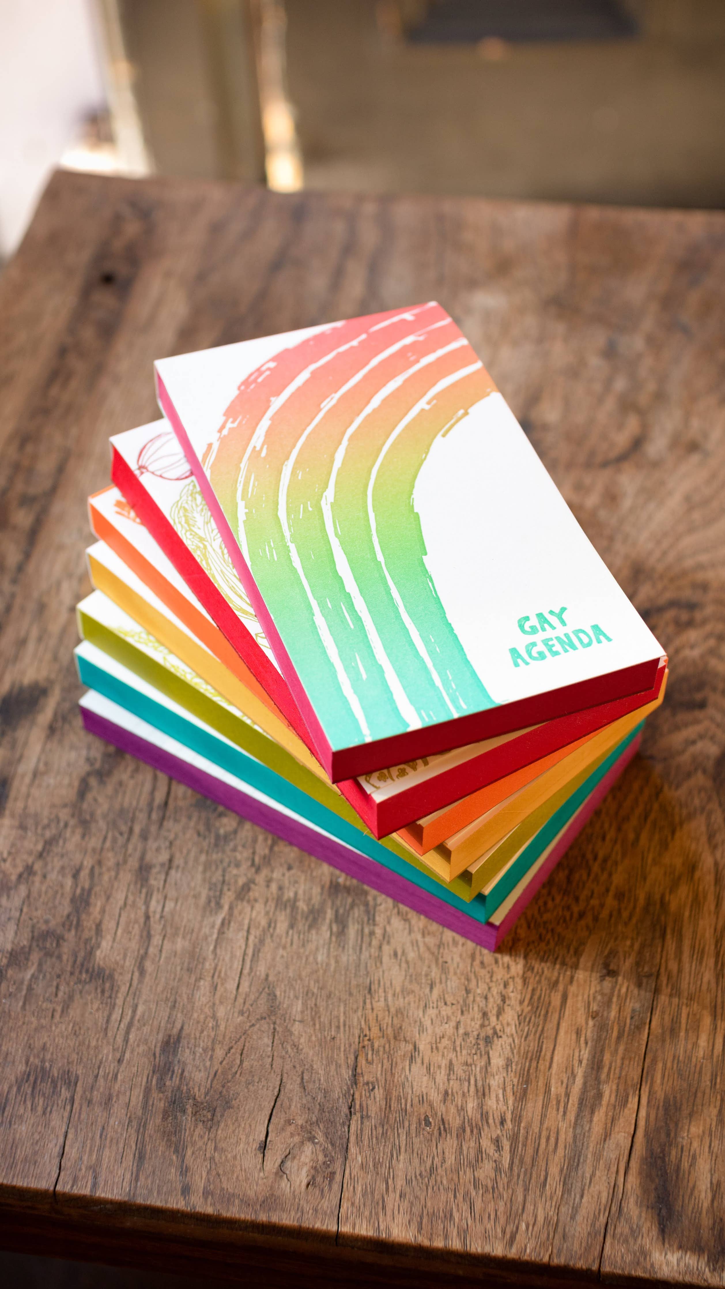 Gay Agenda Letterpress Notepad