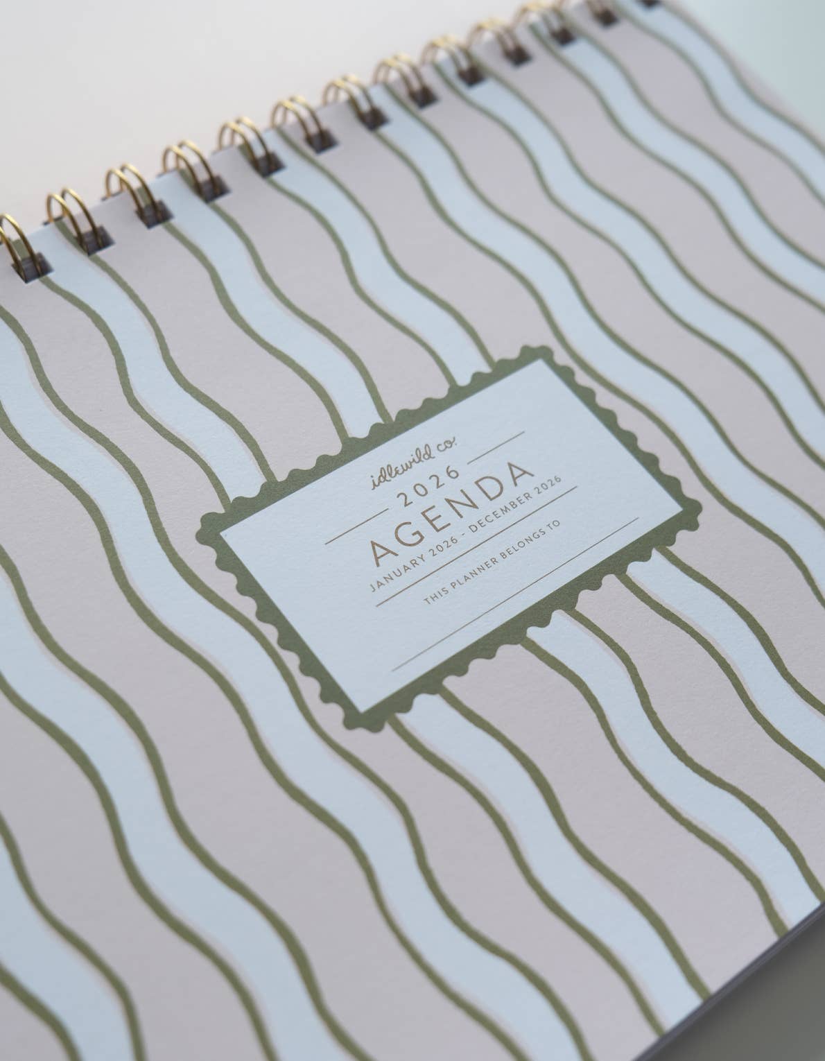 2026 Desktop Planner / Block Print Stripe