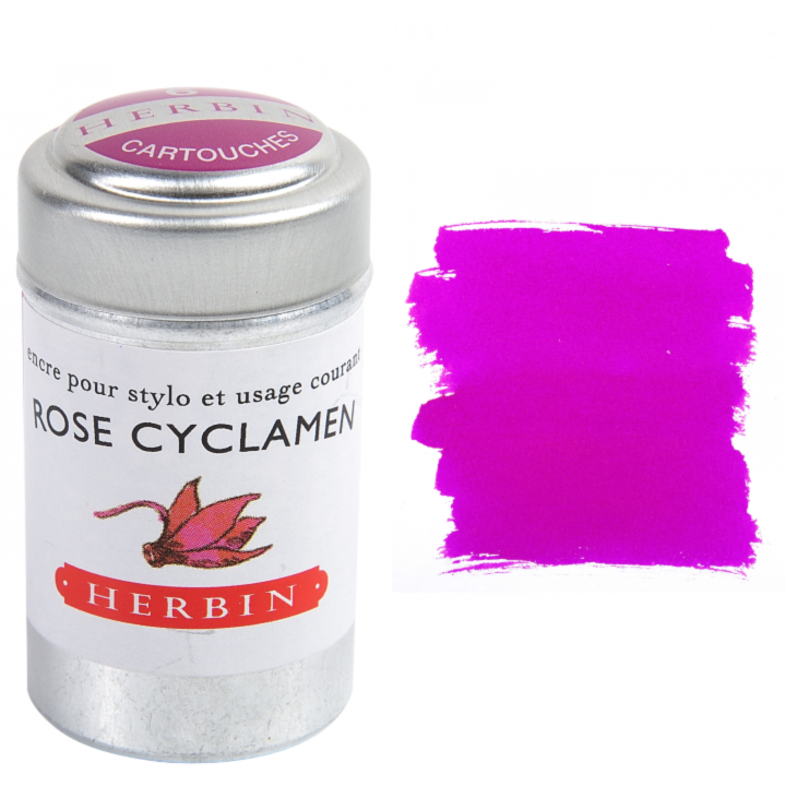 Herbin Fountain Pen Ink Cartridges / Tin of 6 / Various colors