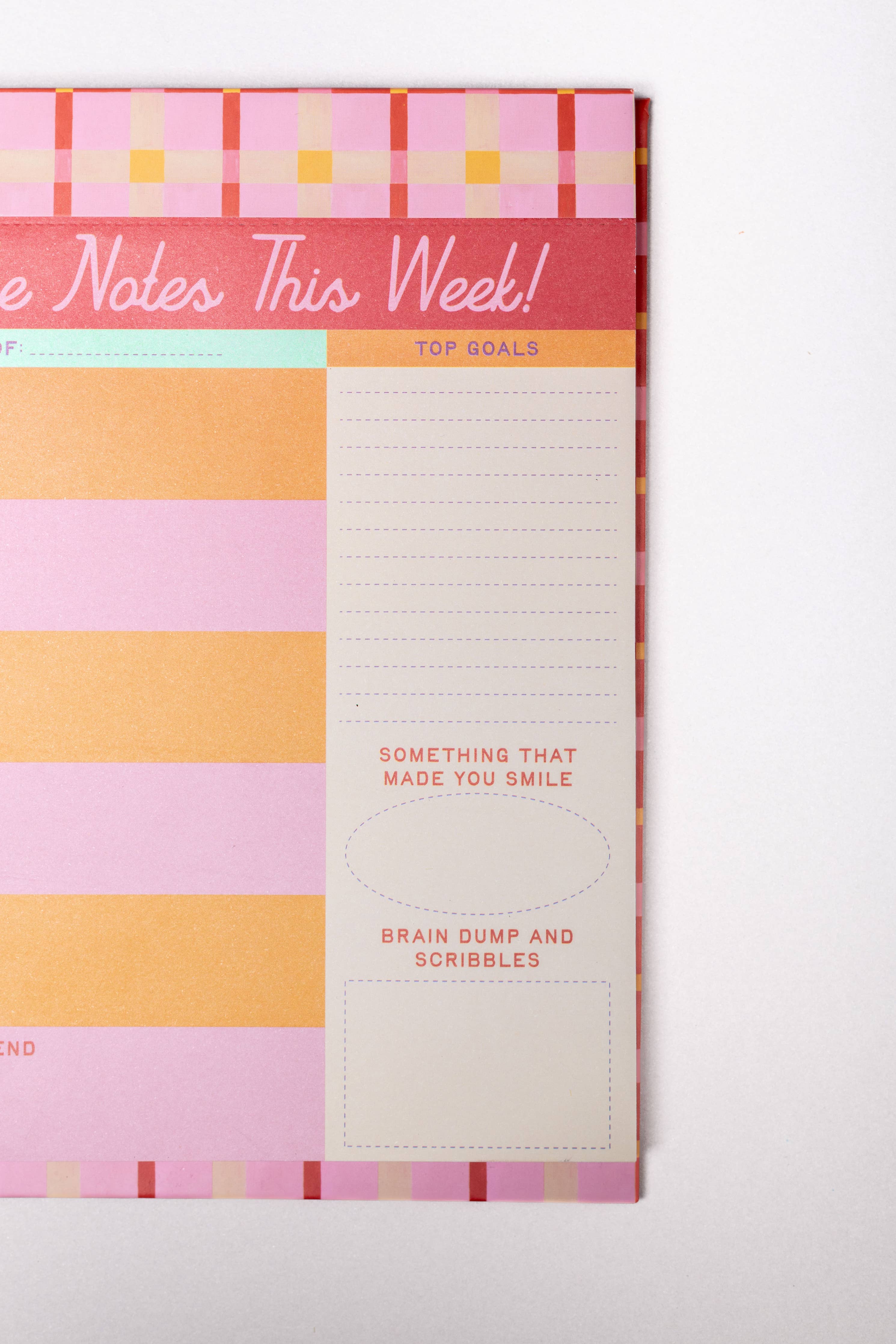 Week to Week Desk Planner, Take Notes This Week