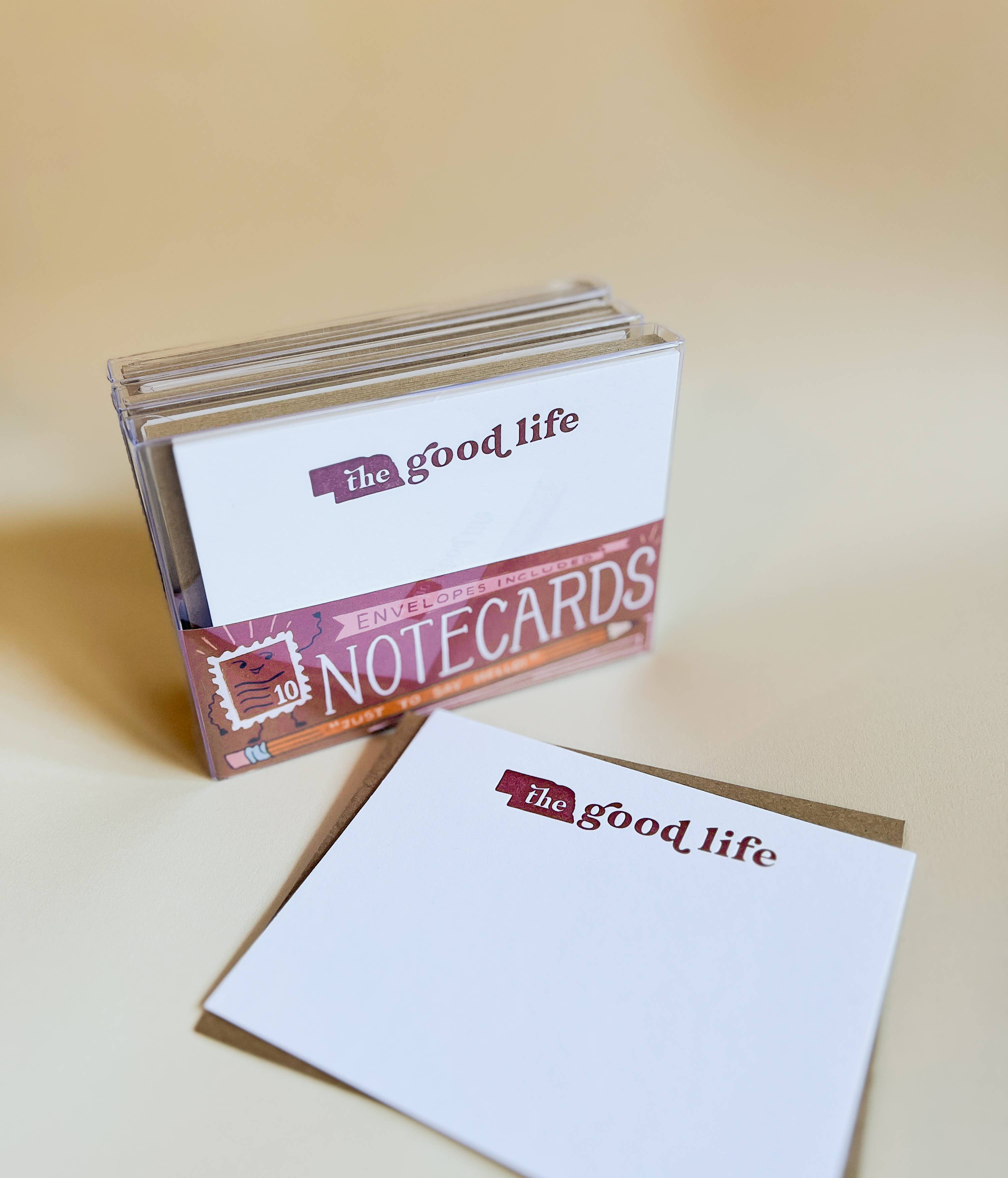 "The Good Life" Letterpress Notecard Set