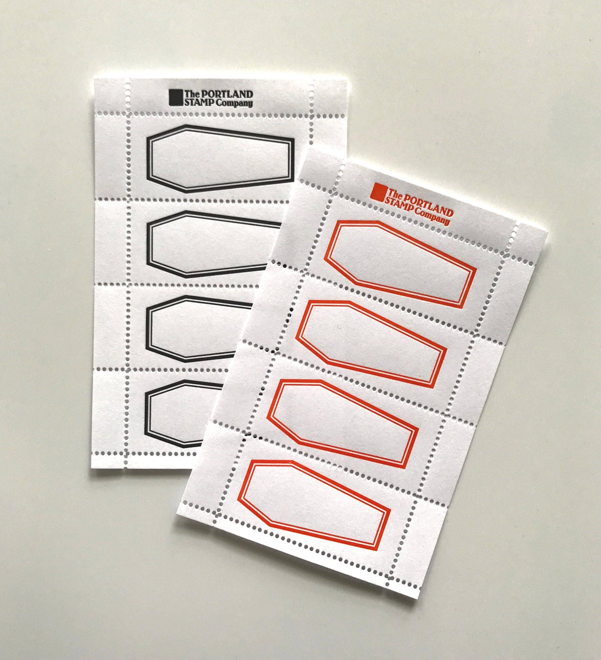 Coffins Lick & Stick Stamps - Orange & Black Halloween2-Pack