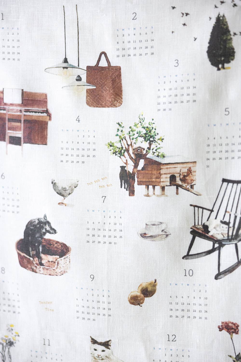 2026 Linen Calendar Tender Time
