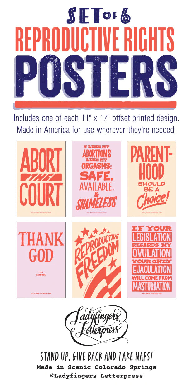 Reproductive Rights Protest Posters / Set of 6