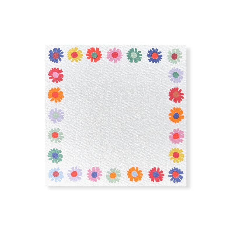 Rainbow Daisies Small Square Notes / Set of 48