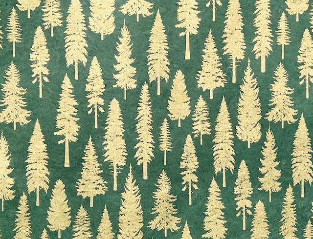 Lokta Gift Wrap / Forest Trees