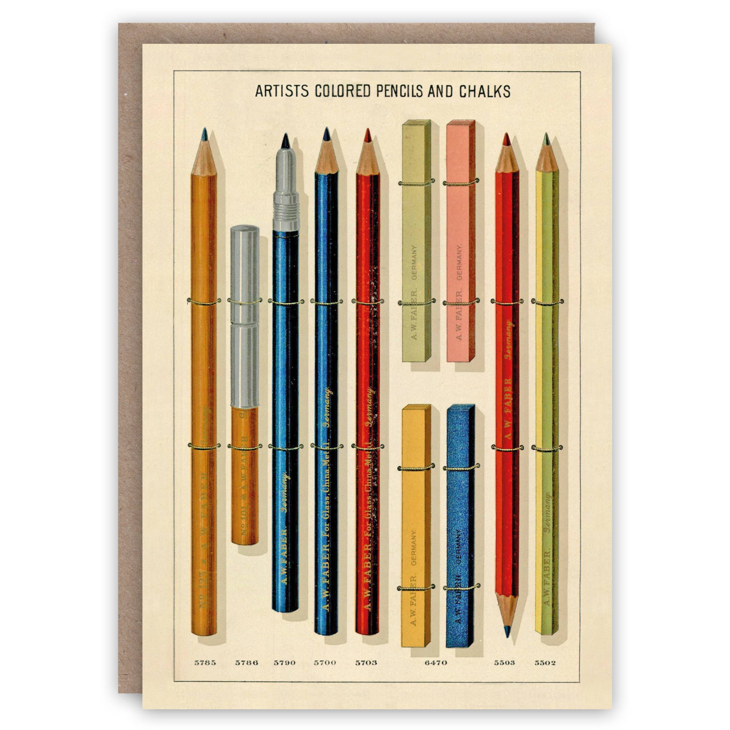 Pencils greeting card