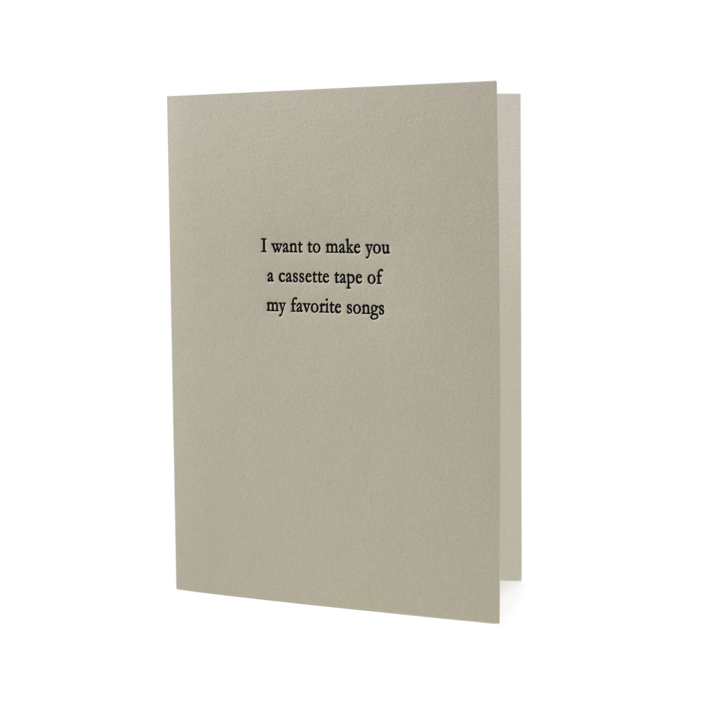 Make You a Cassette Tape Letterpress Card